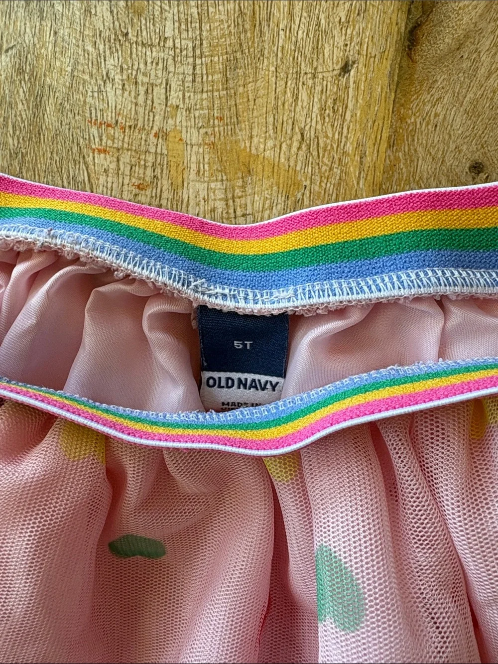 Old Navy Pink Heart Tulle Skirt 5t